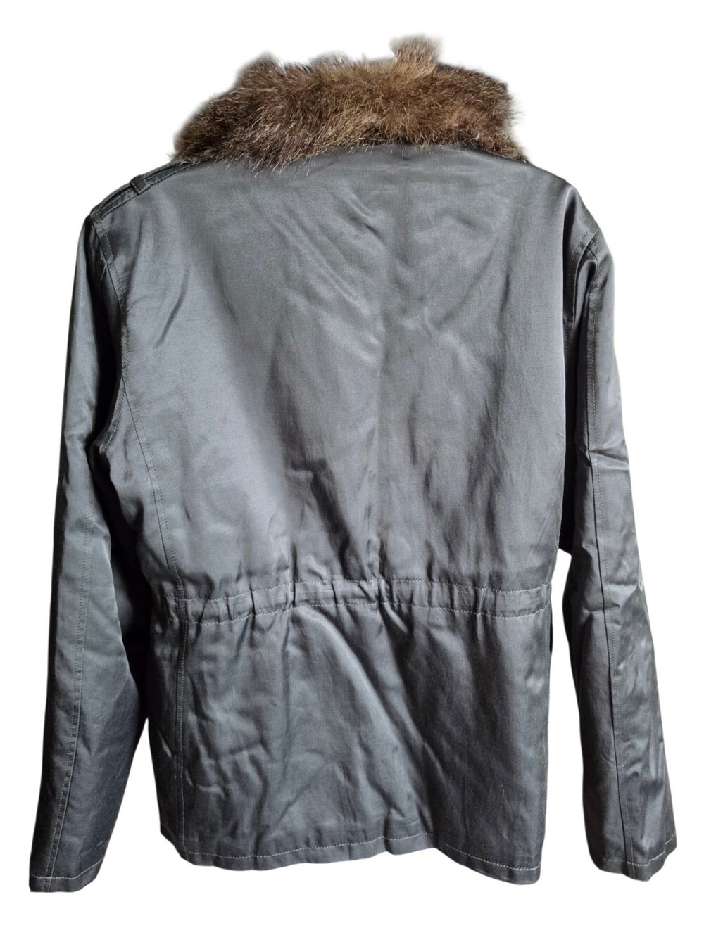Forenza Vintage Faux Fur Collar Utility Cargo Jacket Medium - Picture 2 of 4